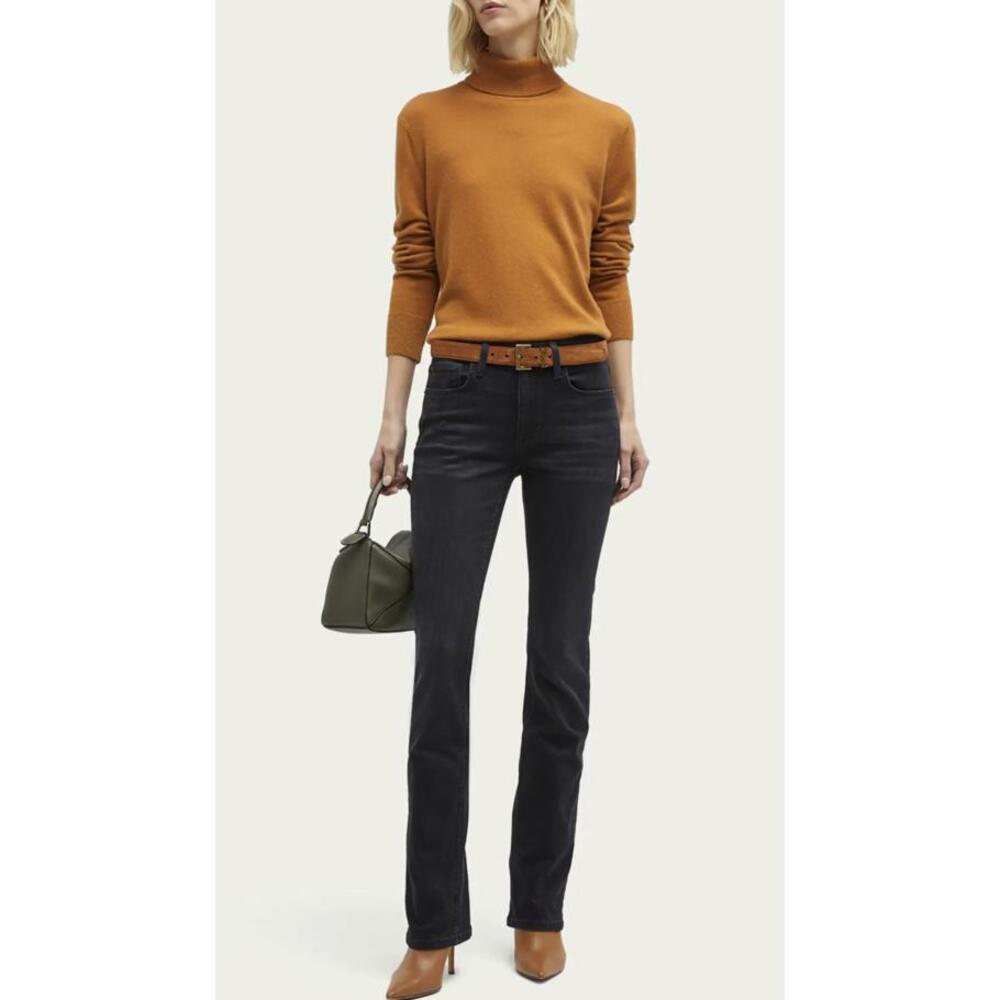 Lafayette 148 New York High Rise Slim Fit Black Denim Jeans - Size - 26